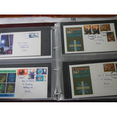 186 - 6 albums of first day covers (one empty).