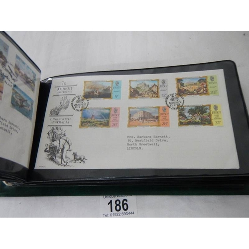 186 - 6 albums of first day covers (one empty).