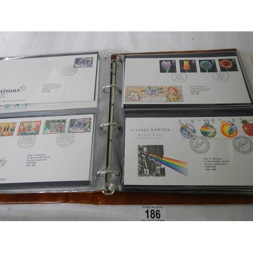 186 - 6 albums of first day covers (one empty).