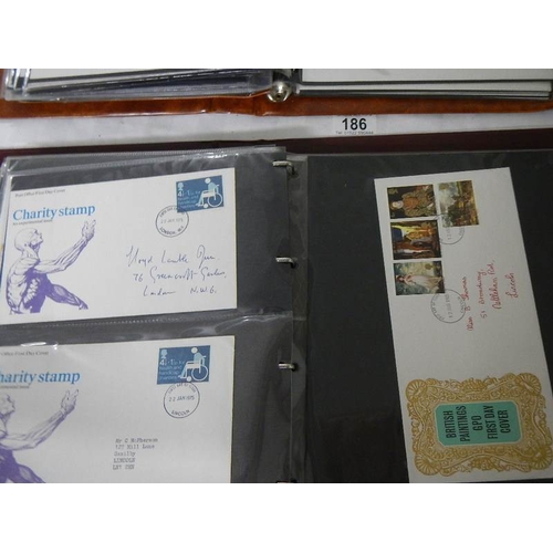 186 - 6 albums of first day covers (one empty).