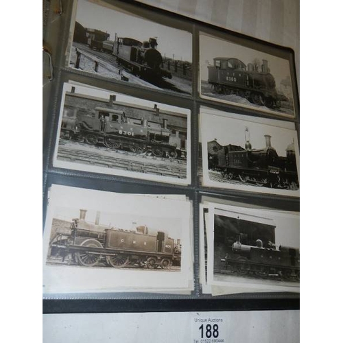 188 - An album of in excess of 500 railway related postcards and photographs.