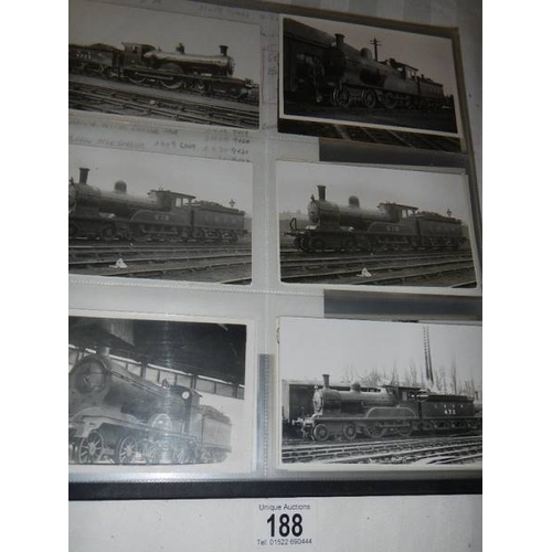 188 - An album of in excess of 500 railway related postcards and photographs.