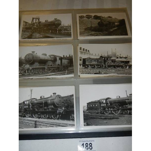 188 - An album of in excess of 500 railway related postcards and photographs.