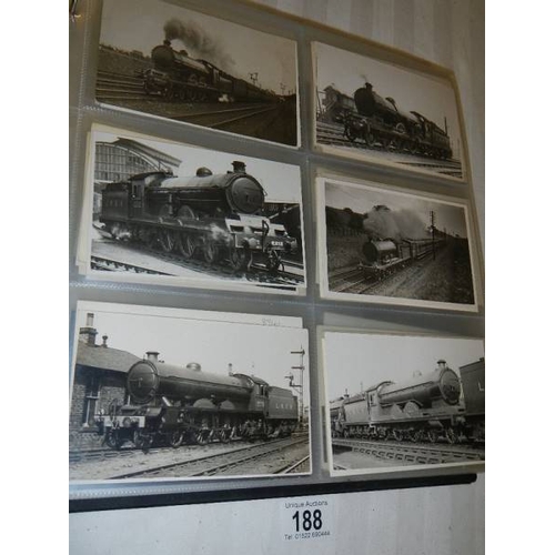 188 - An album of in excess of 500 railway related postcards and photographs.