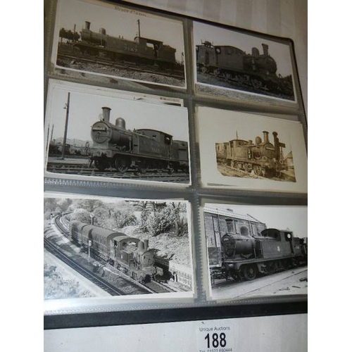 188 - An album of in excess of 500 railway related postcards and photographs.