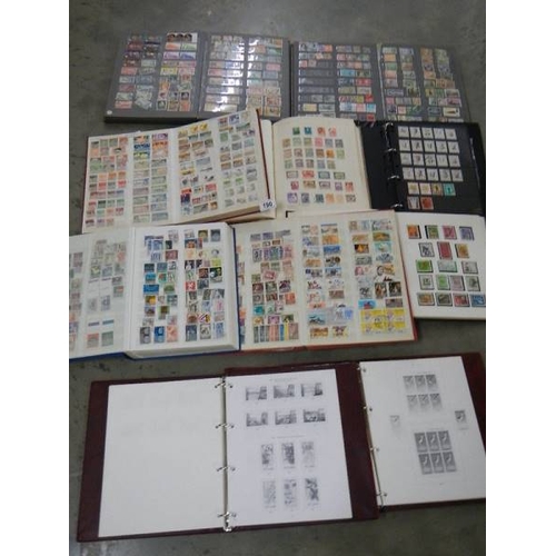 190 - Ten albums of worldwide stamps, mint & used, early to mid 20th century.