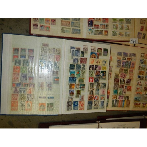 190 - Ten albums of worldwide stamps, mint & used, early to mid 20th century.