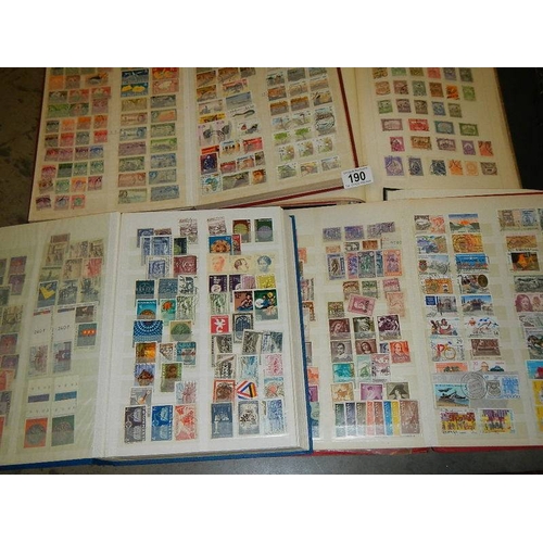 190 - Ten albums of worldwide stamps, mint & used, early to mid 20th century.