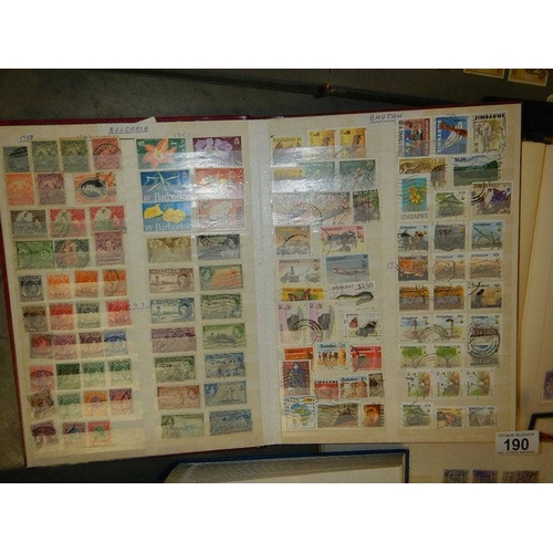 190 - Ten albums of worldwide stamps, mint & used, early to mid 20th century.