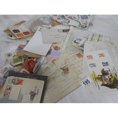 195 - A large quantity of stamps and envelopes.