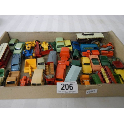 206 - A good selection of early Lesney Matchbox vehicles in good condition.