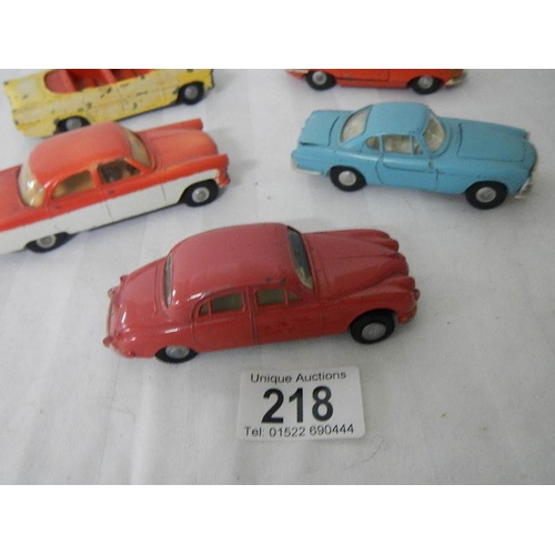 218 - 7 Triang Spot-on Die cast cars.