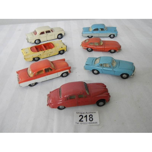 218 - 7 Triang Spot-on Die cast cars.