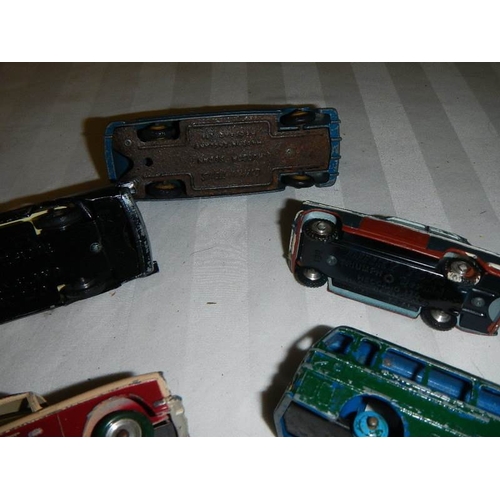 227 - 6 playworn Dinky including Humber, Morris etc.,