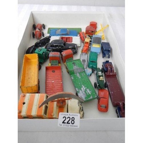 228 - A mixed lot of die cast including Corgi, Lone Star, Budgie, Crescent, Matchbox etc.,