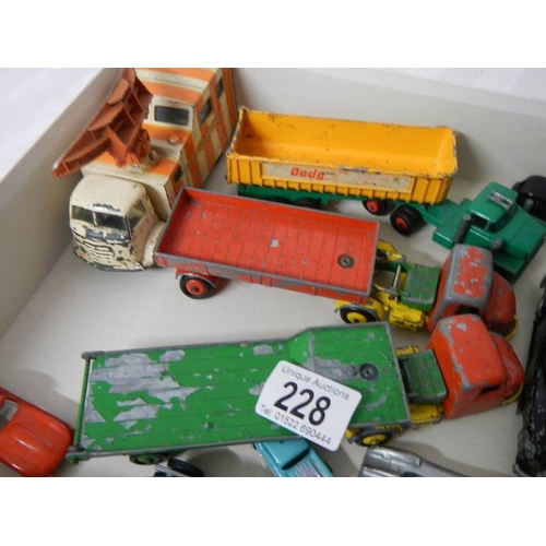 228 - A mixed lot of die cast including Corgi, Lone Star, Budgie, Crescent, Matchbox etc.,