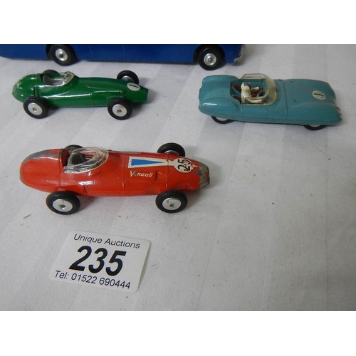 235 - A Corgi gift set 16, Ecurie Ecosse transporter with Vanwall, BRM and Lotus X1, unboxed.