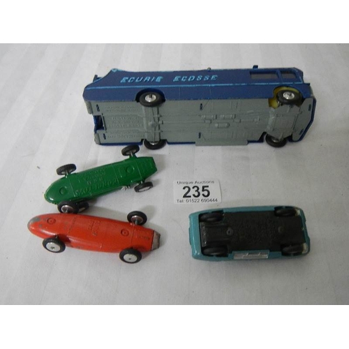 235 - A Corgi gift set 16, Ecurie Ecosse transporter with Vanwall, BRM and Lotus X1, unboxed.