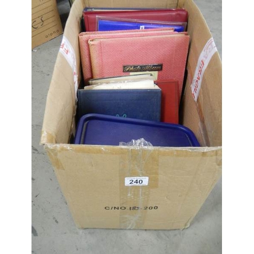 240 - 1 box of albums and accessories, mainly all world/Europe values.