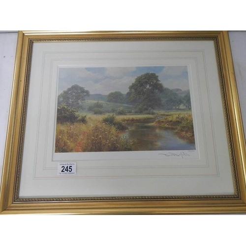 245 - A limited edition print, 500/500, signed, Southern England landscape, by renowned British landscape ... 