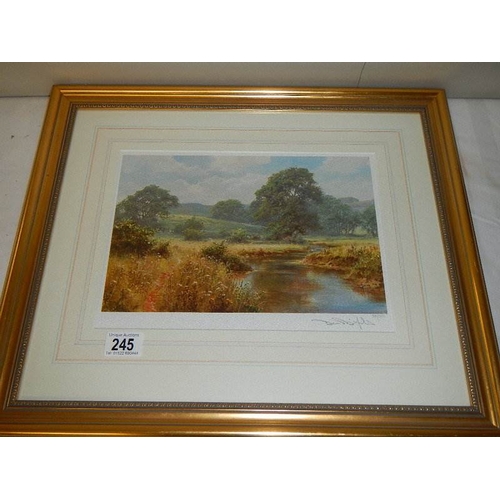 245 - A limited edition print, 500/500, signed, Southern England landscape, by renowned British landscape ... 