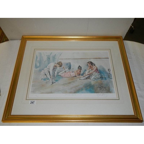 247 - ''Between Rehearsals'' A framed and glazed signed limited edition print, 414/600 by Gordon King, bor... 