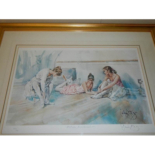 247 - ''Between Rehearsals'' A framed and glazed signed limited edition print, 414/600 by Gordon King, bor... 