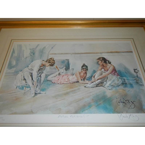 247 - ''Between Rehearsals'' A framed and glazed signed limited edition print, 414/600 by Gordon King, bor... 