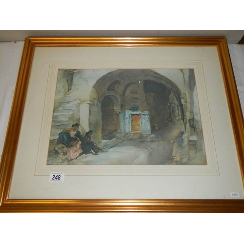 248 - A framed and glazed W. Russell Flint print, overall size 27'' x 22'' (68 x 56 cm)