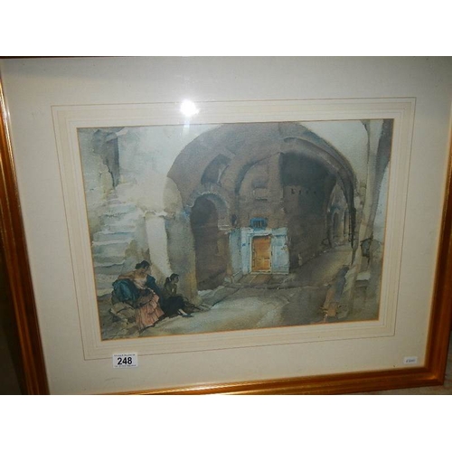 248 - A framed and glazed W. Russell Flint print, overall size 27'' x 22'' (68 x 56 cm)