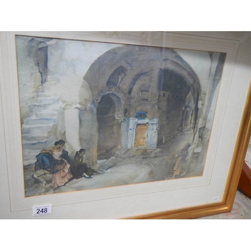 248 - A framed and glazed W. Russell Flint print, overall size 27'' x 22'' (68 x 56 cm)