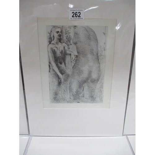 262 - Pablo Picasso (1881-1973) Collection of 6 prints mainly nudes circa 1956 Vollard suite. All mounted ... 