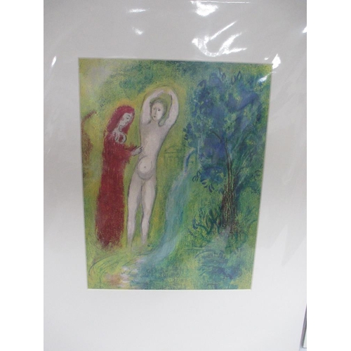 264 - Marc Chagall (1887-1985) Pair of modernist figural lithographic prints published in New York printed... 