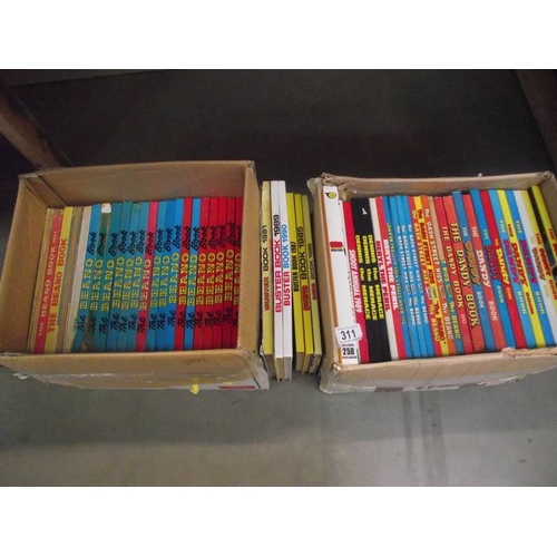 311 - 2 boxes of 1980/90's Beano and Dandy annuals.