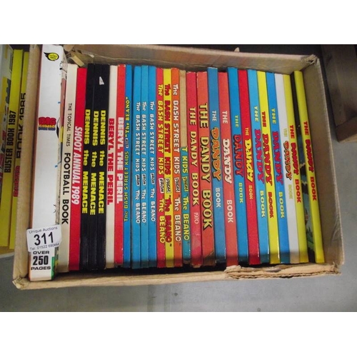 311 - 2 boxes of 1980/90's Beano and Dandy annuals.