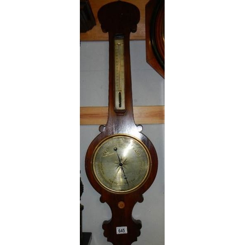 645 - A Victorian wall clock.