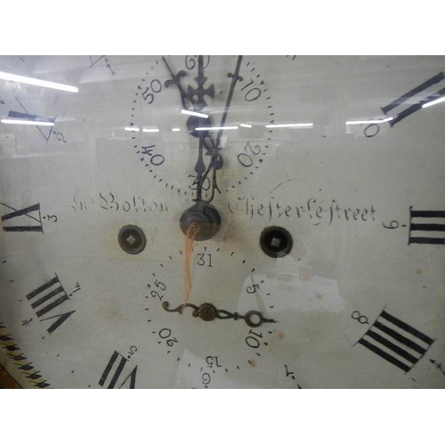 648 - A good Victorian 8 day painted dial Grandfather clock, in working order.