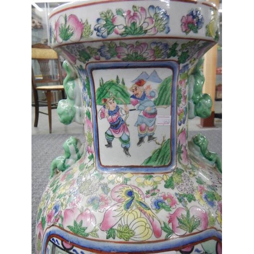 688 - A good Chinese painted vase, 62 cm tall.