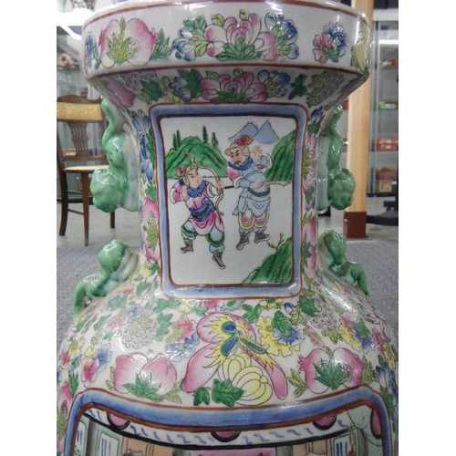 688 - A good Chinese painted vase, 62 cm tall.