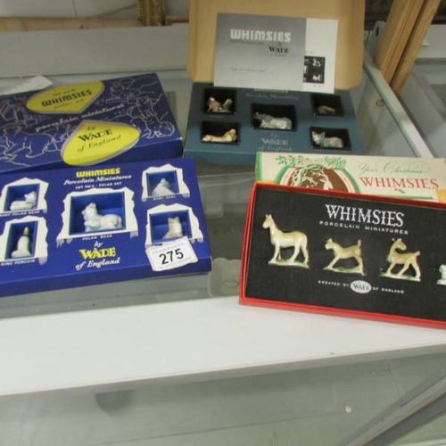 275 - 3 boxed sets of Wade Whimsies, Polar set, Set 1 wild animals. and horses.