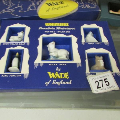 275 - 3 boxed sets of Wade Whimsies, Polar set, Set 1 wild animals. and horses.