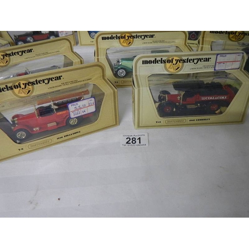 281 - 15 boxed 1970/80's Matchbox models of yesteryear.