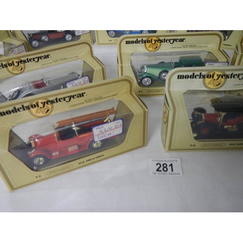 281 - 15 boxed 1970/80's Matchbox models of yesteryear.