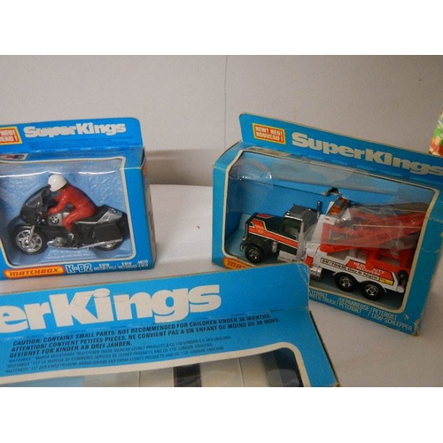 282 - 4 boxed Matchbox Super-KIngs including K69, K20, K82 and K65 diecast toys.