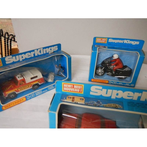 282 - 4 boxed Matchbox Super-KIngs including K69, K20, K82 and K65 diecast toys.