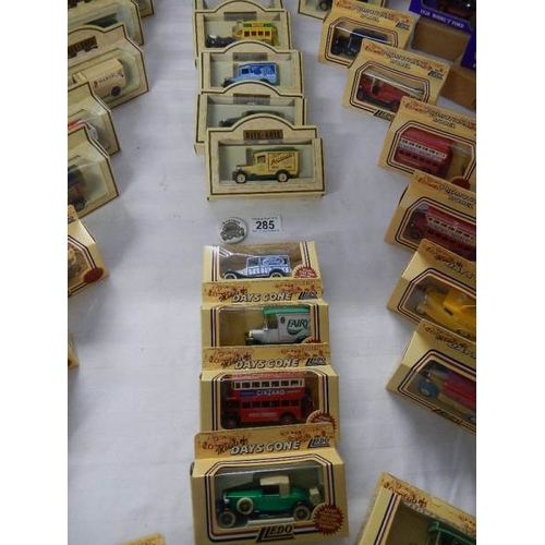 285 - A large quantity of boxed Lledo die cast models (40 in total).