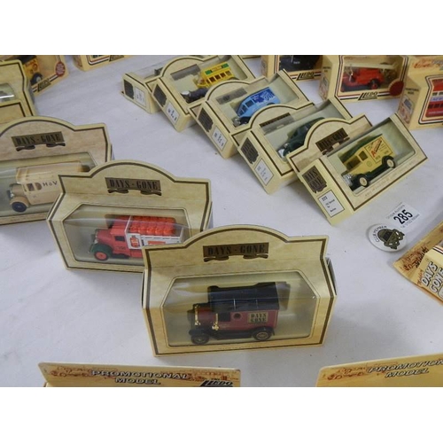 285 - A large quantity of boxed Lledo die cast models (40 in total).