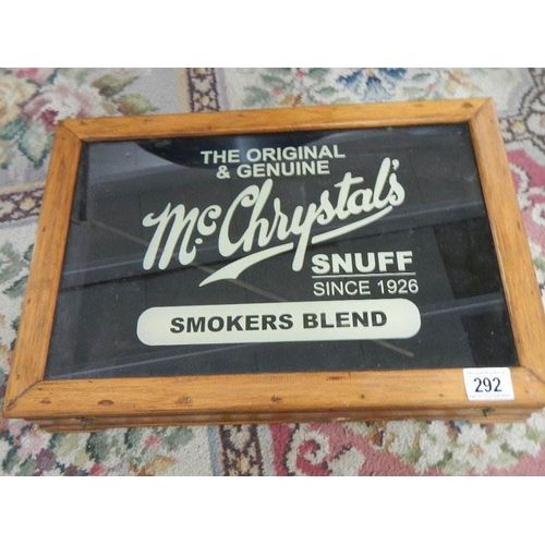 292 - A McCrystals 'Snuff Since 1926' smokers blend box.