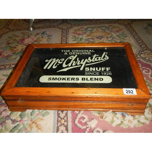 292 - A McCrystals 'Snuff Since 1926' smokers blend box.