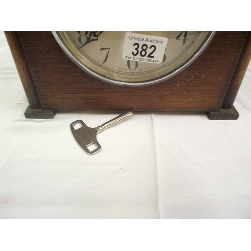 382 - An Enfield mantel clock  John A Jackson Scunthorpe, i.w.o. with key